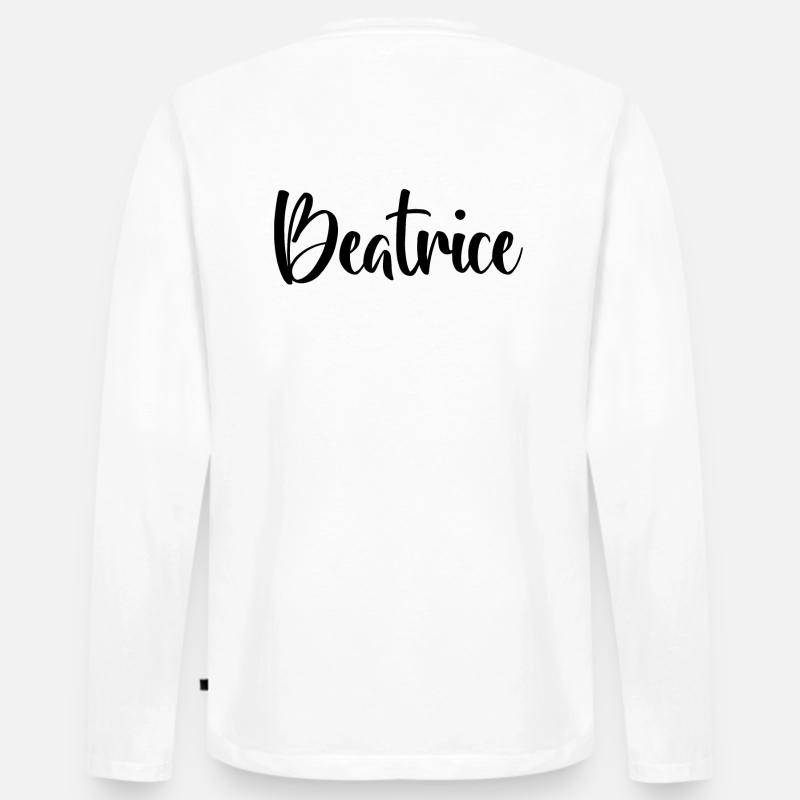 Beatrice - Männer Premium Bio Langarmshirt - Weiß