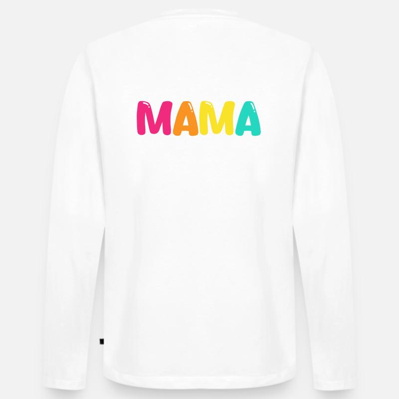 Mama - Männer Premium Bio Langarmshirt - Weiß