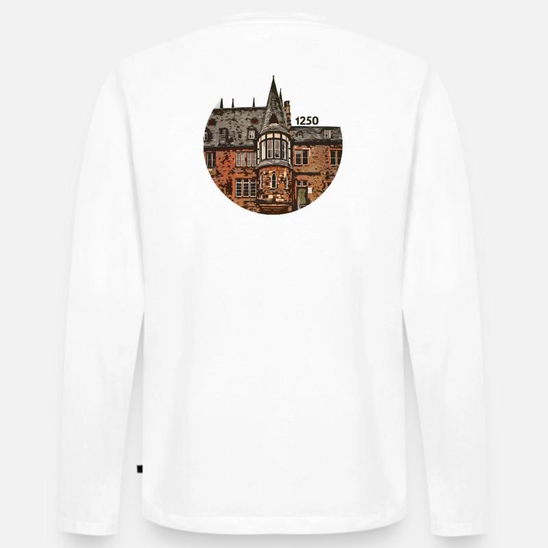 1250 Deutsches Haus Ost - Männer Premium Bio Langarmshirt - Weiß