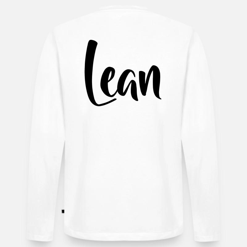 Name - Lean - Männer Premium Bio Langarmshirt - Weiß