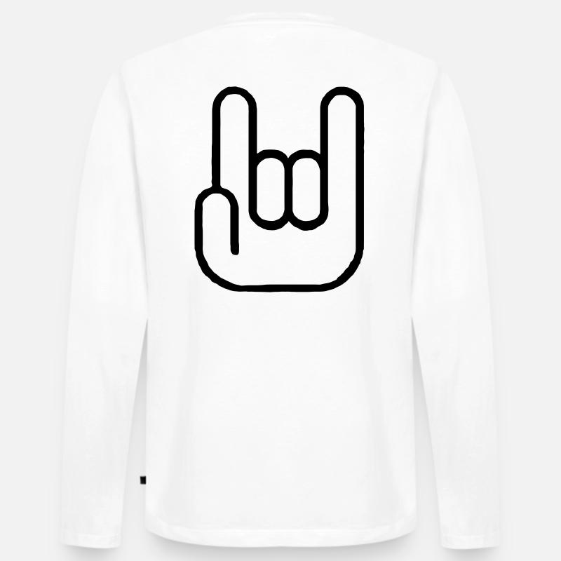 It rocks - Männer Premium Bio Langarmshirt - Weiß