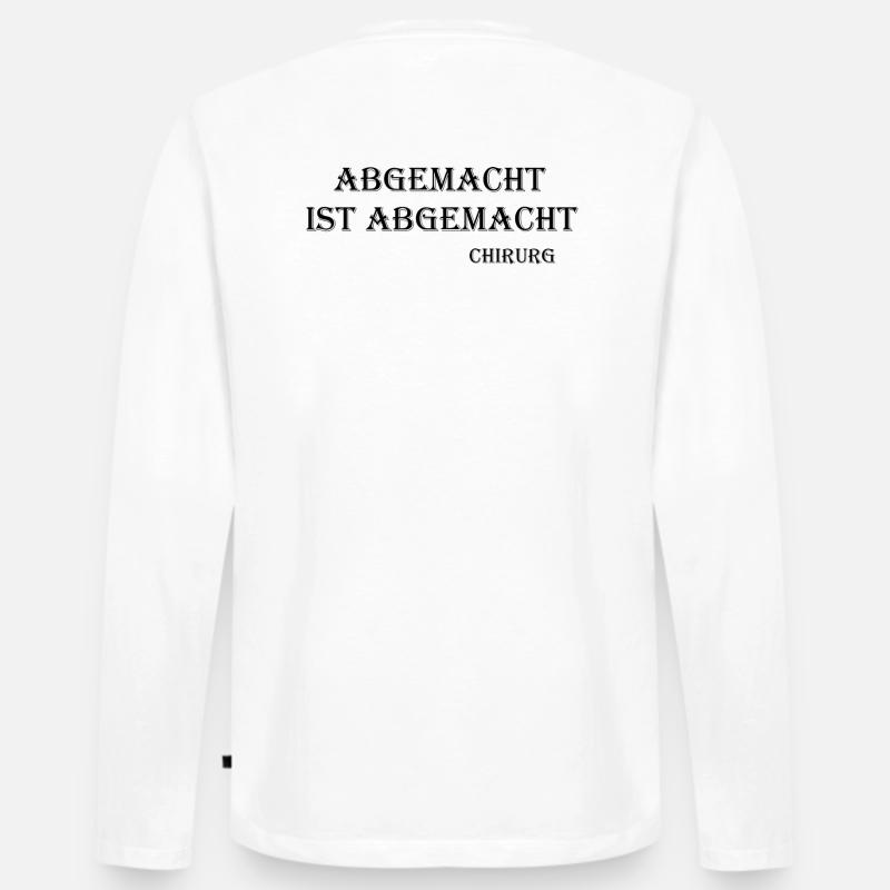 Chirurg2 - Männer Premium Bio Langarmshirt - Weiß