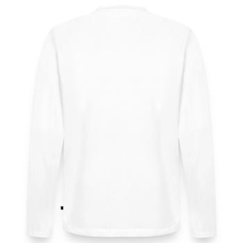 Vibrations d’exclusivité : les battements binauraux - T-shirt manches longues Premium bio Homme - blanc - Dos - Nico (187cm)