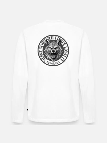 Silent Strength - Men's Premium Organic Long Sleeve Shirt - white