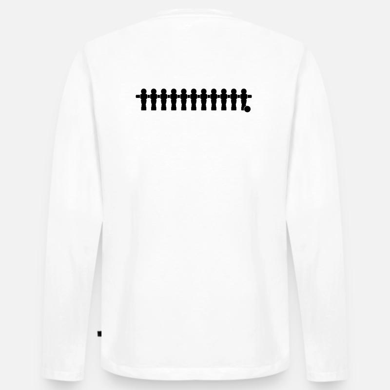 Kicker 11 - Männer Premium Bio Langarmshirt - Weiß