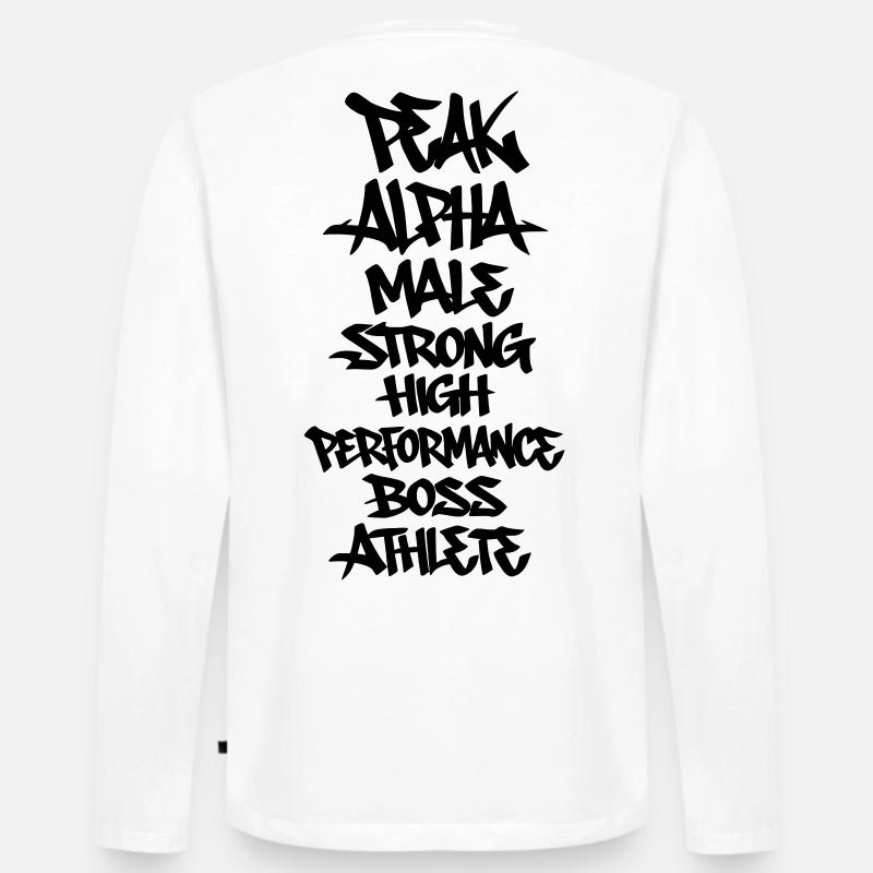 PEAK ATHLETE - Männer Premium Bio Langarmshirt - Weiß