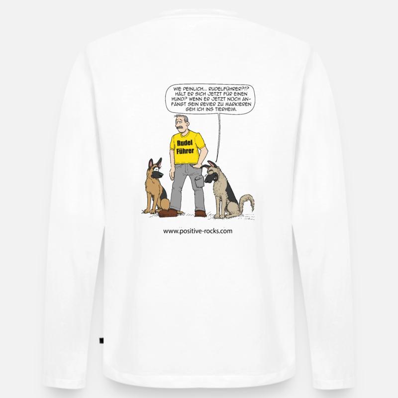 #PositiveRocks! - Rudelführer - Männer Premium Bio Langarmshirt - Weiß
