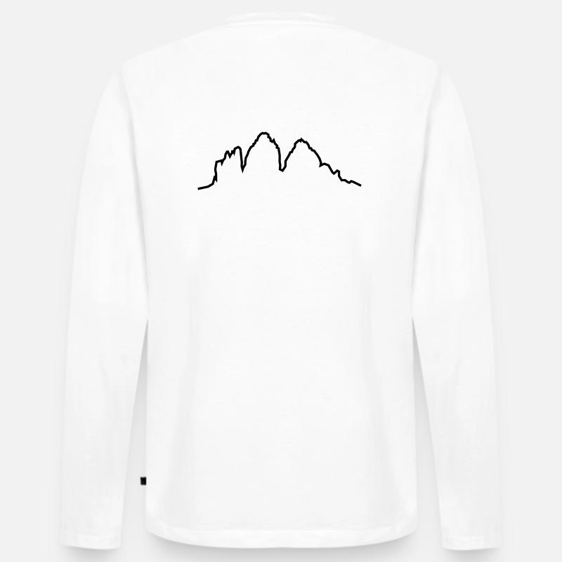 Dolomiten 3 Zinnen - Männer Premium Bio Langarmshirt - Weiß