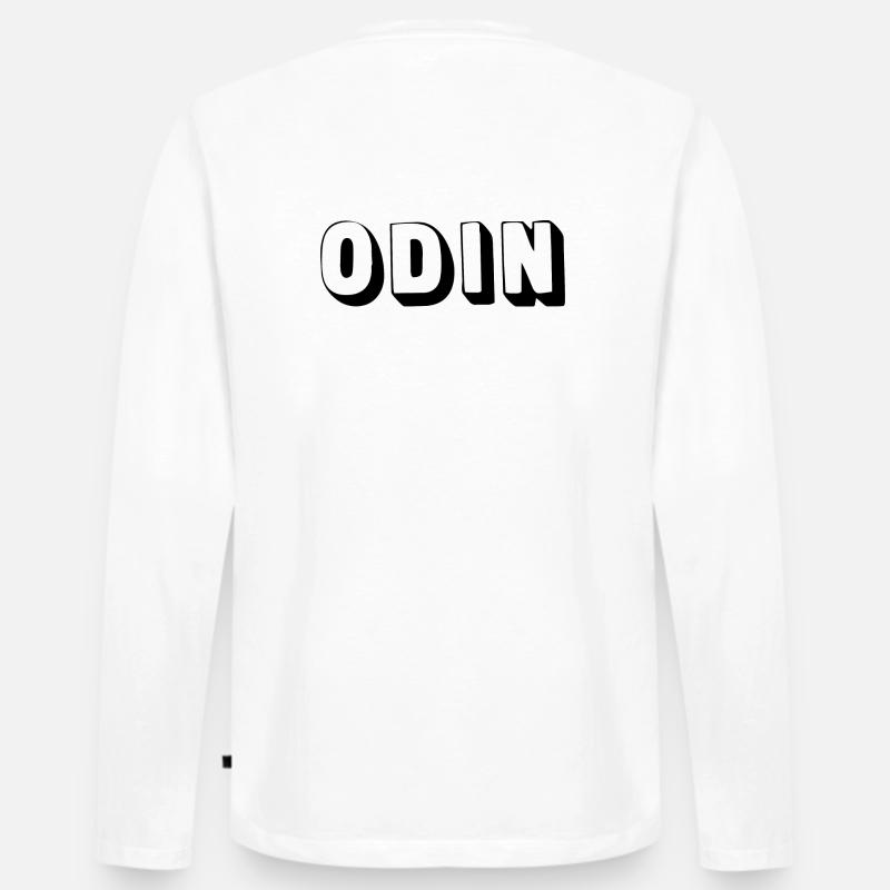 Name - Odin - Männer Premium Bio Langarmshirt - Weiß