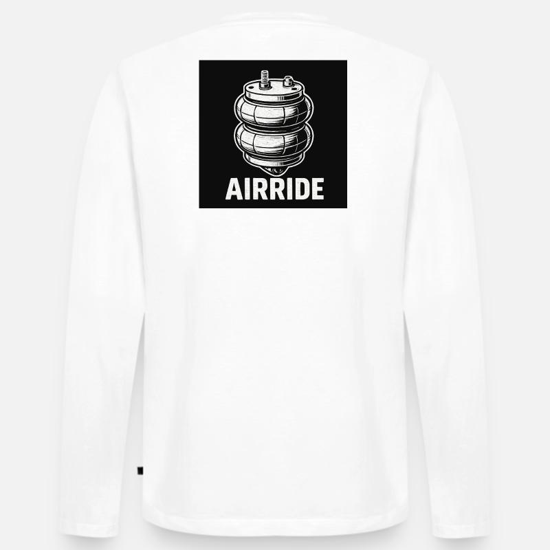 Innovatives Airride-Design mit Dynamik - Männer Premium Bio Langarmshirt - Weiß