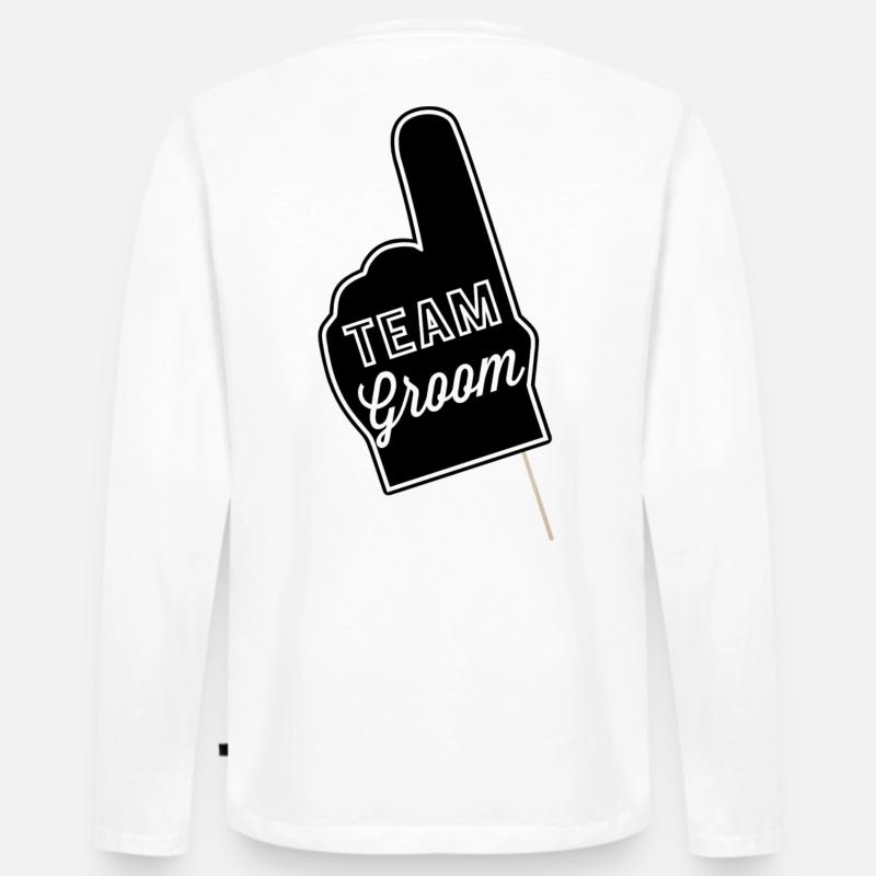 Teem Bräutigam - Männer Premium Bio Langarmshirt - Weiß