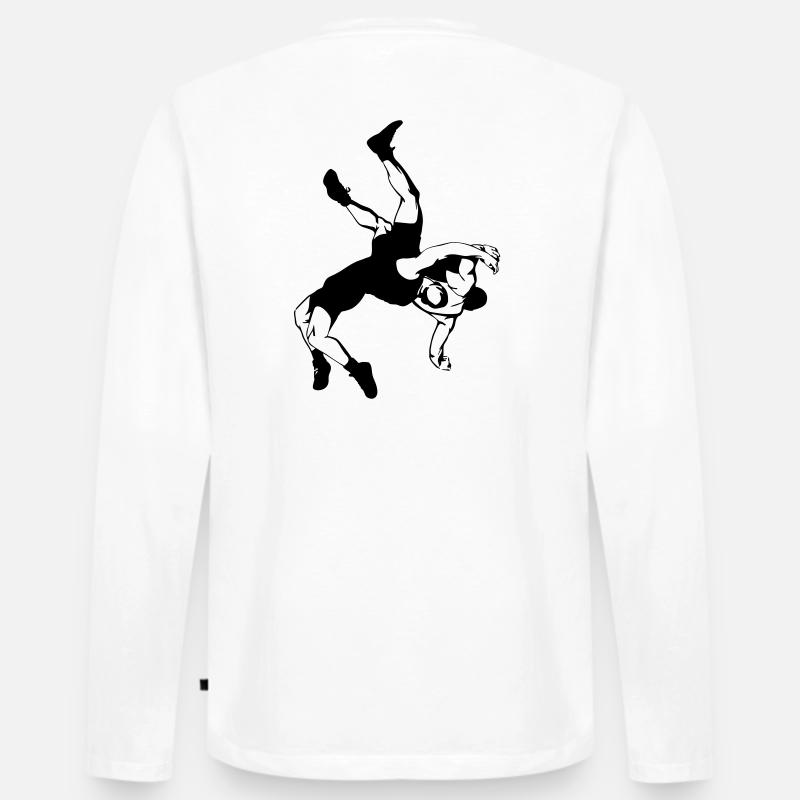 Ringer - Männer Premium Bio Langarmshirt - Weiß