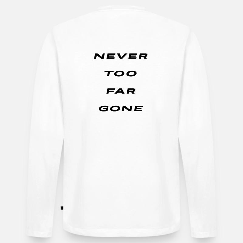 Never too far gone - Männer Premium Bio Langarmshirt - Weiß