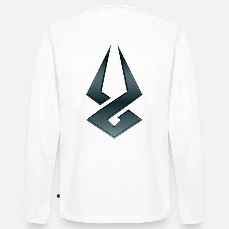 hatte Symbol - Männer Premium Bio Langarmshirt - Weiß
