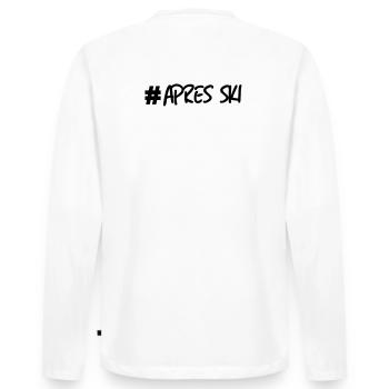 Ski, ski, ski, après-ski, freeski, hiver - T-shirt manches longues Premium bio Homme - blanc - Dos - Nico (187cm)