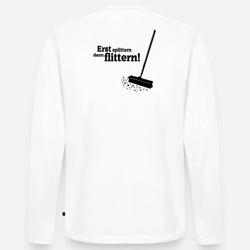 Polterabend - Männer Premium Bio Langarmshirt - Weiß