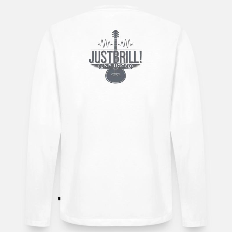 JustBrill!-unplugged - Männer Premium Bio Langarmshirt - Weiß