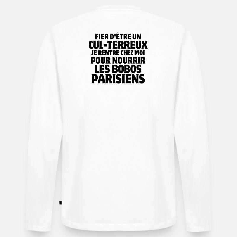 Bauer, Bauer, Bauer, Land - Männer Premium Bio Langarmshirt - Weiß