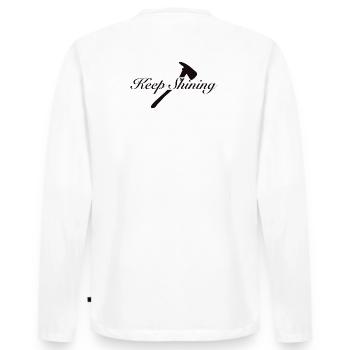 Keep Shining - Men's Premium Organic Long Sleeve Shirt - white - Back - Nico (187cm)