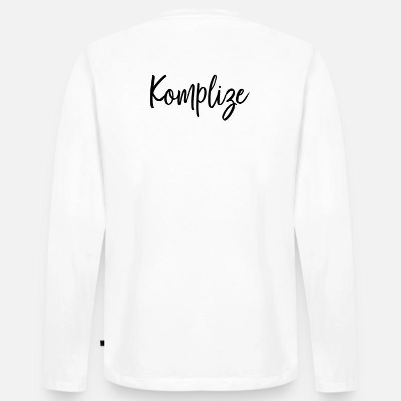 Komplize Freund Partner Geschenk - Männer Premium Bio Langarmshirt - Weiß