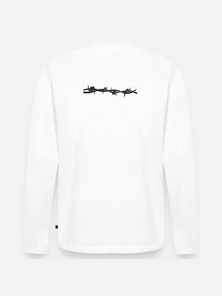 stacheldraht - T-shirt manches longues Premium bio Homme - blanc