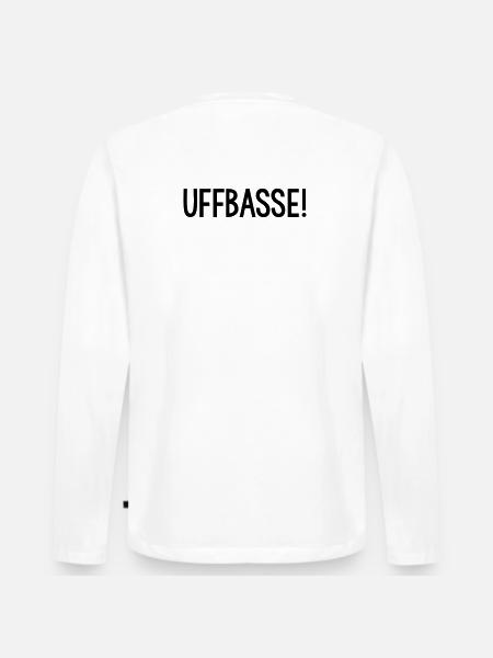 UFFBASSE Dialekt badisch - Männer Premium Bio Langarmshirt - Weiß