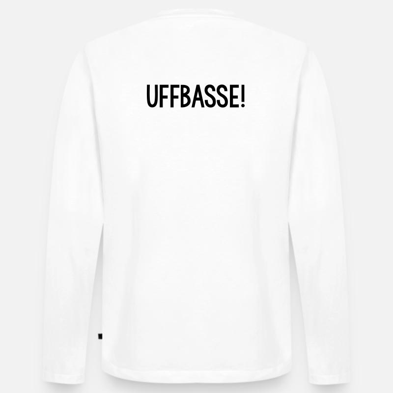 UFFBASSE Dialekt badisch - Männer Premium Bio Langarmshirt - Weiß