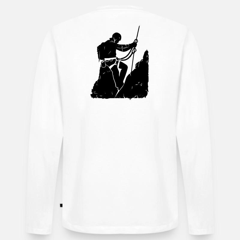 Klettersteig Abenteuer – Via Ferrata Design - Männer Premium Bio Langarmshirt - Weiß