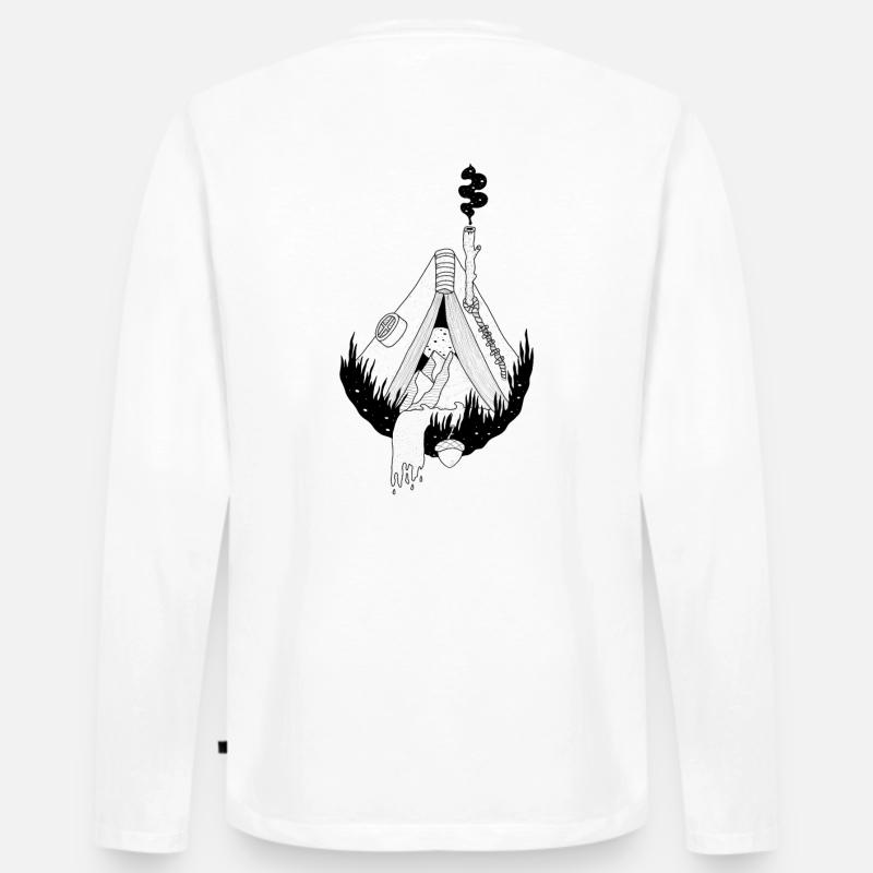 Camping - Männer Premium Bio Langarmshirt - Weiß