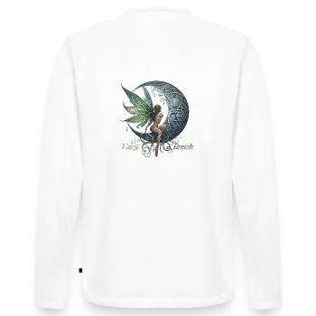 La Fée Nostalgique by FairyBreizh - T-shirt manches longues Premium bio Homme - blanc - Dos - Nico (187cm)