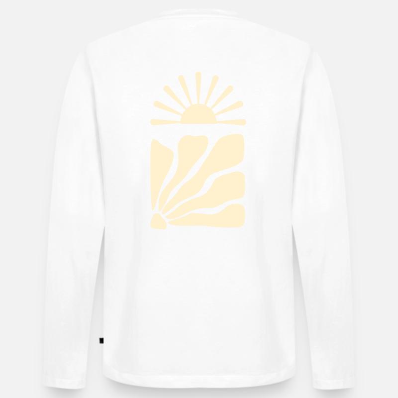 Art Formen Sonne Design - Männer Premium Bio Langarmshirt - Weiß