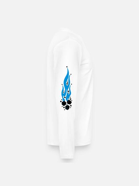 flammen - T-shirt manches longues Premium bio Homme - blanc