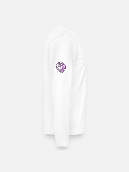 Brain Butterflies Purple Epilepsy Awareness - Men's Premium Organic Long Sleeve Shirt - white