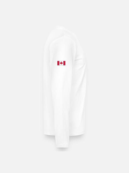 Drapeau du Canada - T-shirt manches longues Premium bio Homme - blanc