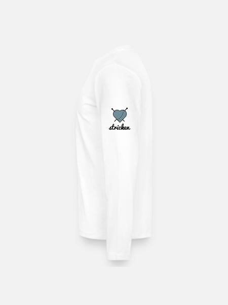 im STRICKrausch - Männer Premium Bio Langarmshirt - Weiß