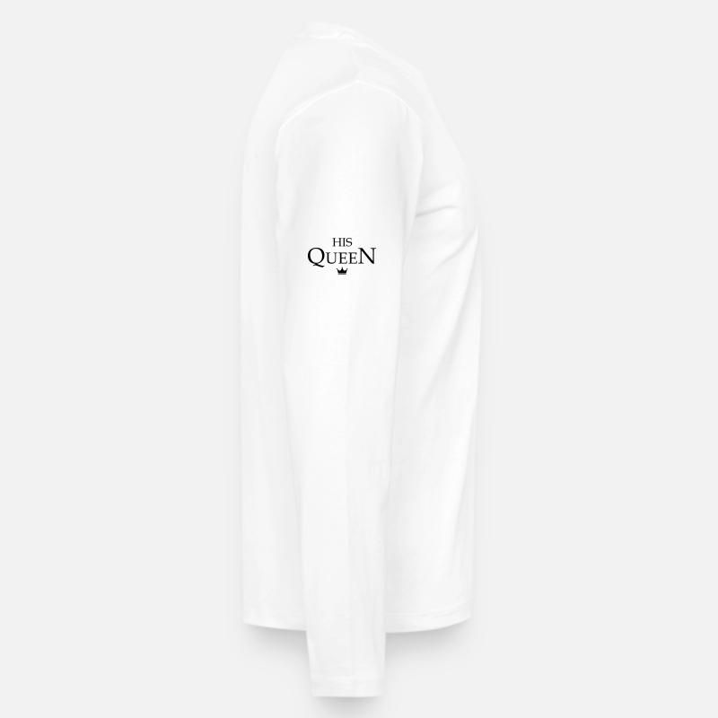 King Queen Partnerlook - Männer Premium Bio Langarmshirt - Weiß