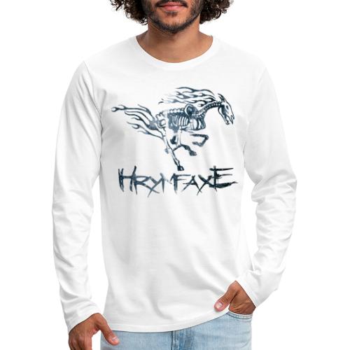 Hrymfaxe - sort is - Herre premium T-shirt med lange ærmer