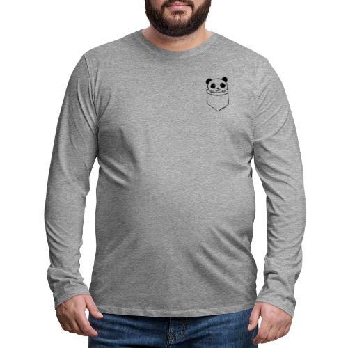 Pocket panda - Mannen Premium shirt met lange mouwen