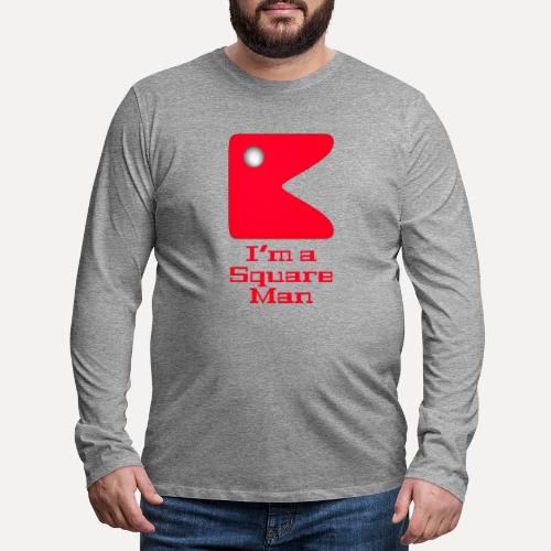 Square man red - Men's Premium Longsleeve Shirt