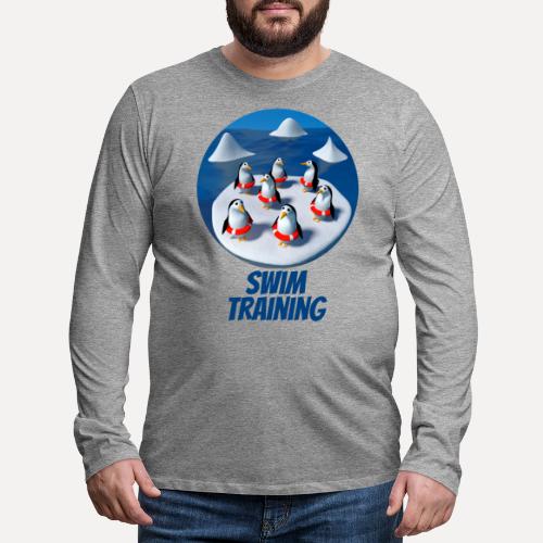 Penguins at swimming lessons - Men's Premium Longsleeve Shirt