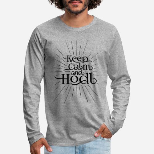 Hold roen og Hodl - Vintage stil - Herre premium T-shirt med lange ærmer