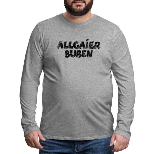 Allgaier Buben aus dem Allgäu (Vintage Schwarz) - Männer Premium Langarmshirt