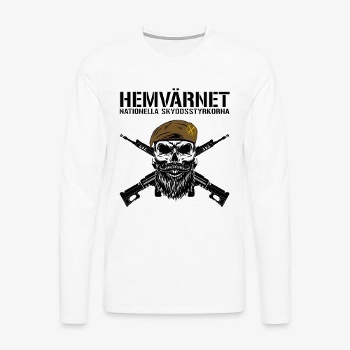 Hemvärnet - Dödskalle med Ak 4C - Långärmad premium-T-shirt herr