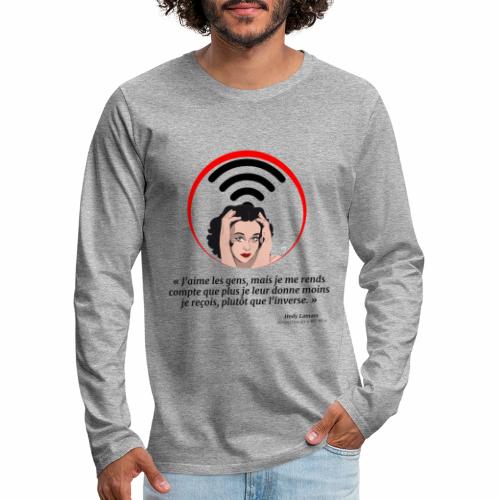 Hedy Lamarr inventrice du Wi-Fi - T-shirt manches longues Premium Homme