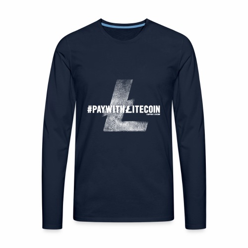 #paywithlitecoin - Maglietta Premium a manica lunga da uomo