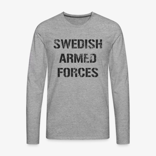 SWEDISH ARMED FORCES Rugged + SWE Flag - Långärmad premium-T-shirt herr