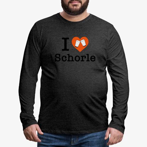 I love Schorle – Dubbeglas - Männer Premium Langarmshirt