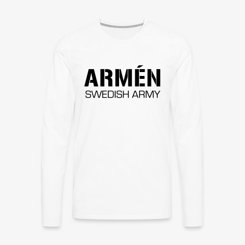 ARMÉN -Swedish Army - Långärmad premium-T-shirt herr