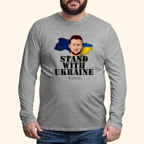 Alaska Ukraine Unterstützer T-Shirt Design - Männer Premium Langarmshirt