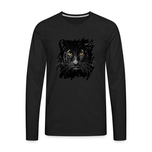 Schwarzer Panther - Männer Premium Langarmshirt